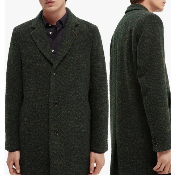 Scotch & Soda Other - Scotch & Soda Wool-poly Blend Single-breasted Overcoat